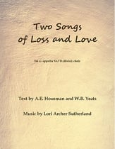 Two Songs of Loss and Love SATB choral sheet music cover